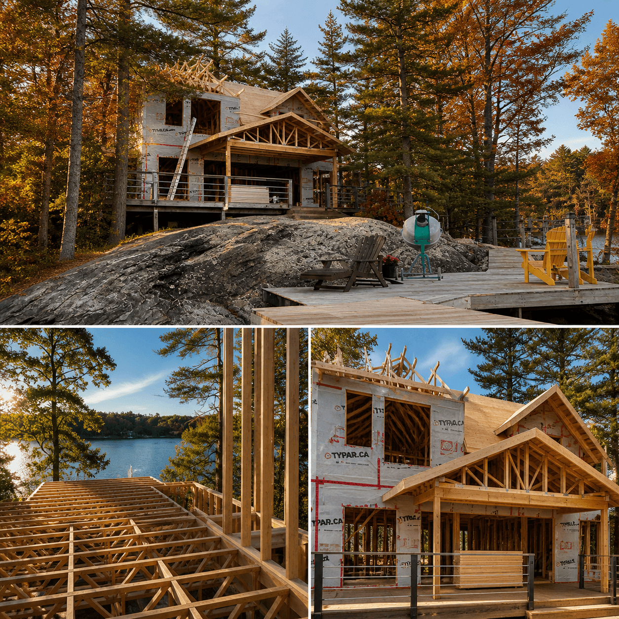 Lakeside Framing — Autumn build, Georgian Bay