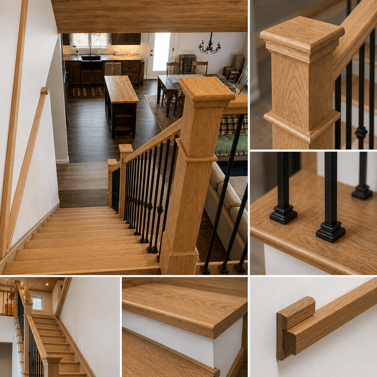 Staircase — White oak treads & rail
